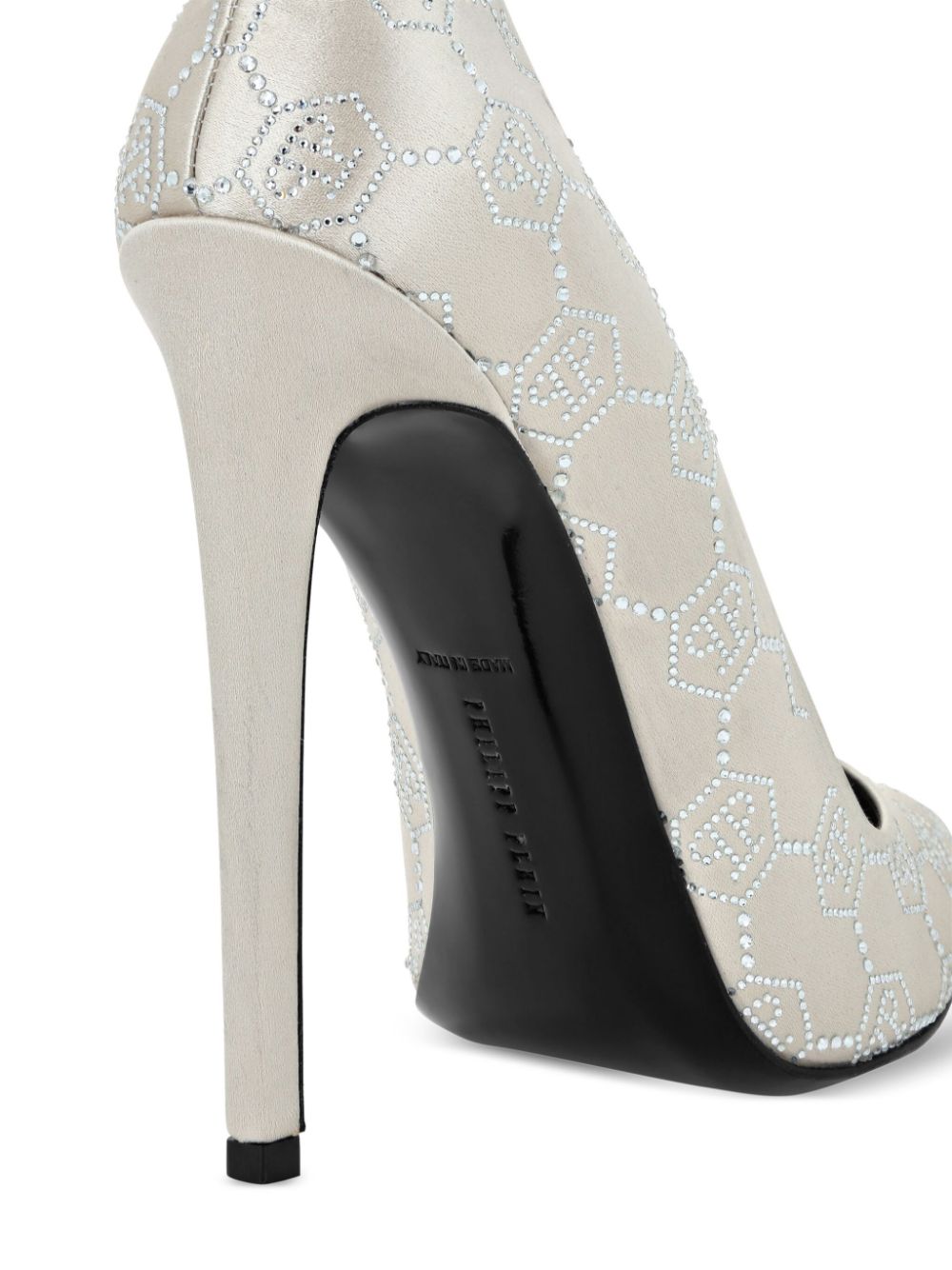 Philipp Plein Decollete Monogram Strass pumps Neutrals