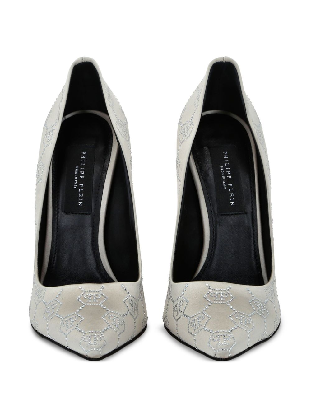 Philipp Plein Decollete Monogram Strass pumps Neutrals