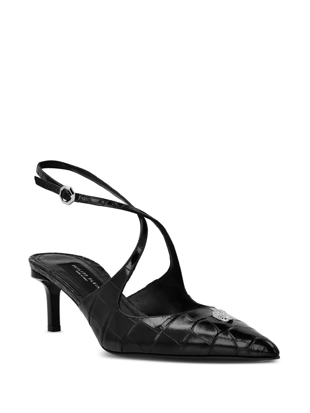 Philipp Plein Crossing pumps met krokodillenprint - Zwart