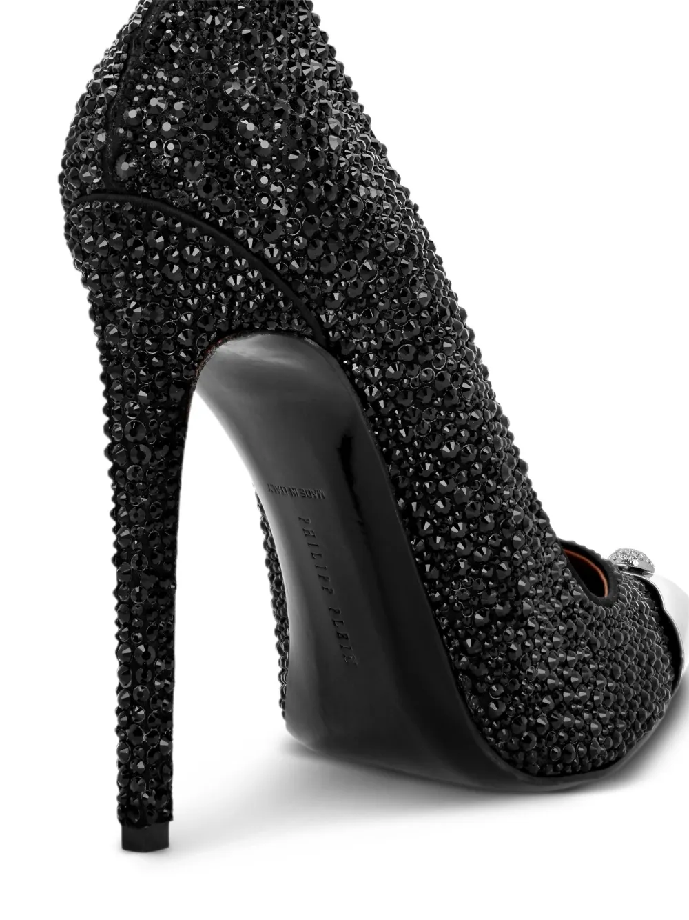 Philipp Plein Mix pumps met stras Zwart