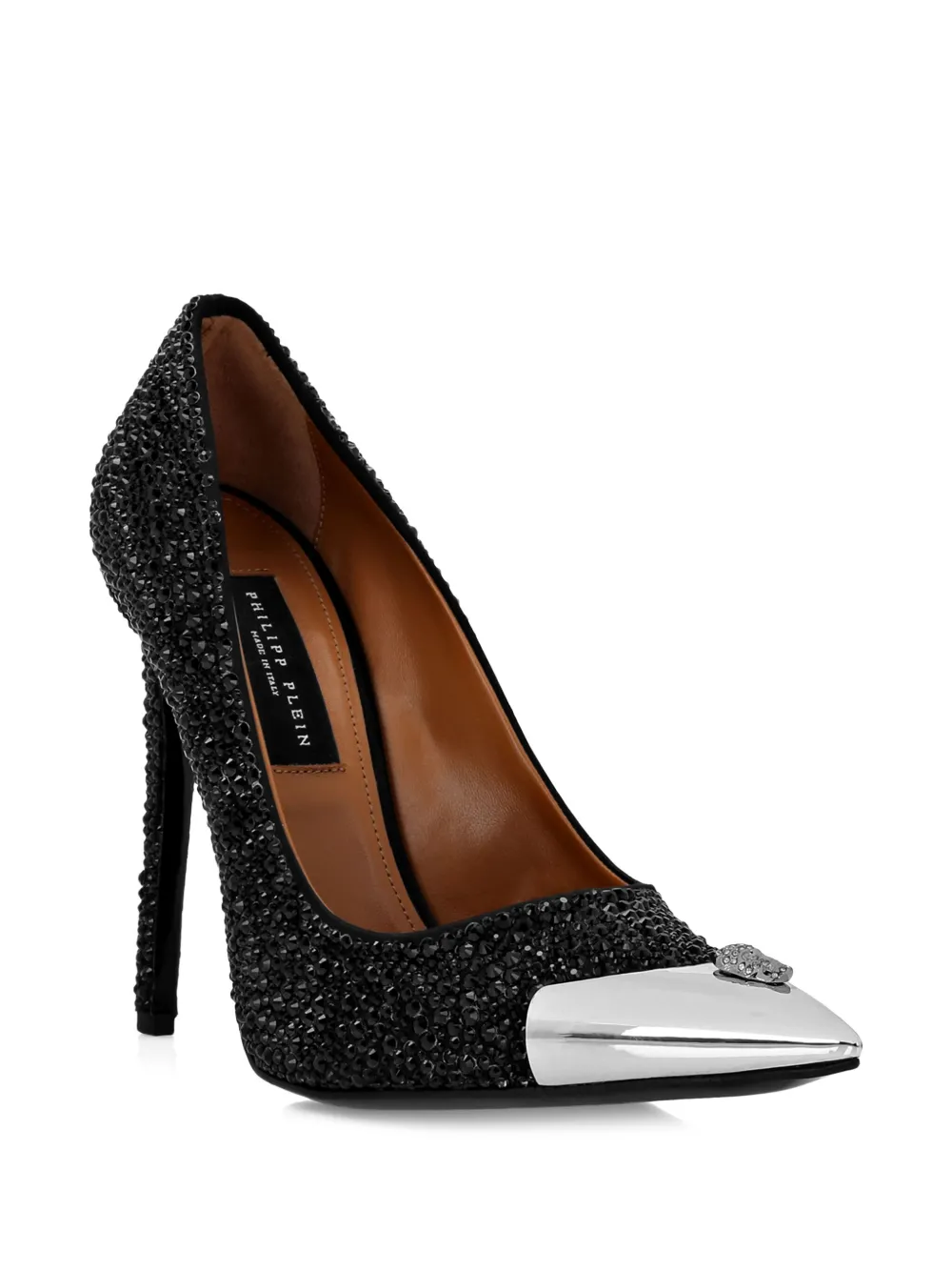 Philipp Plein Mix pumps met stras - Zwart