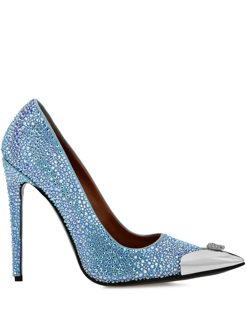 Philipp Plein Mix pumps met stras Blauw