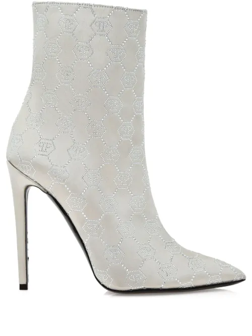 Bottes Satin Monogram 120 mm - Philipp Plein - Modalova