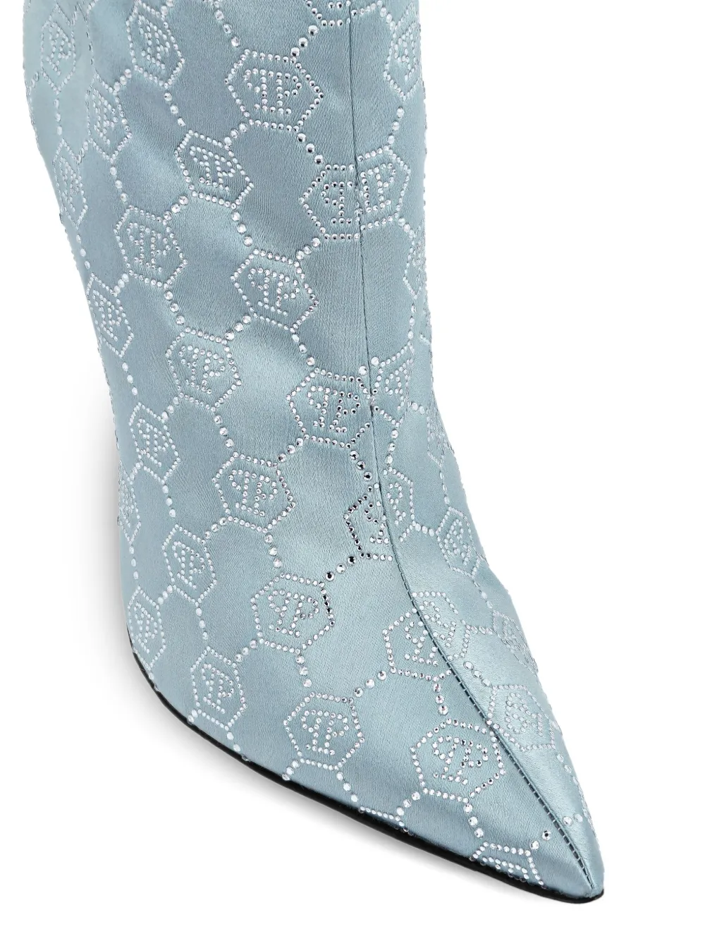 Philipp Plein 120 mm laarzen met puntige neus Blauw