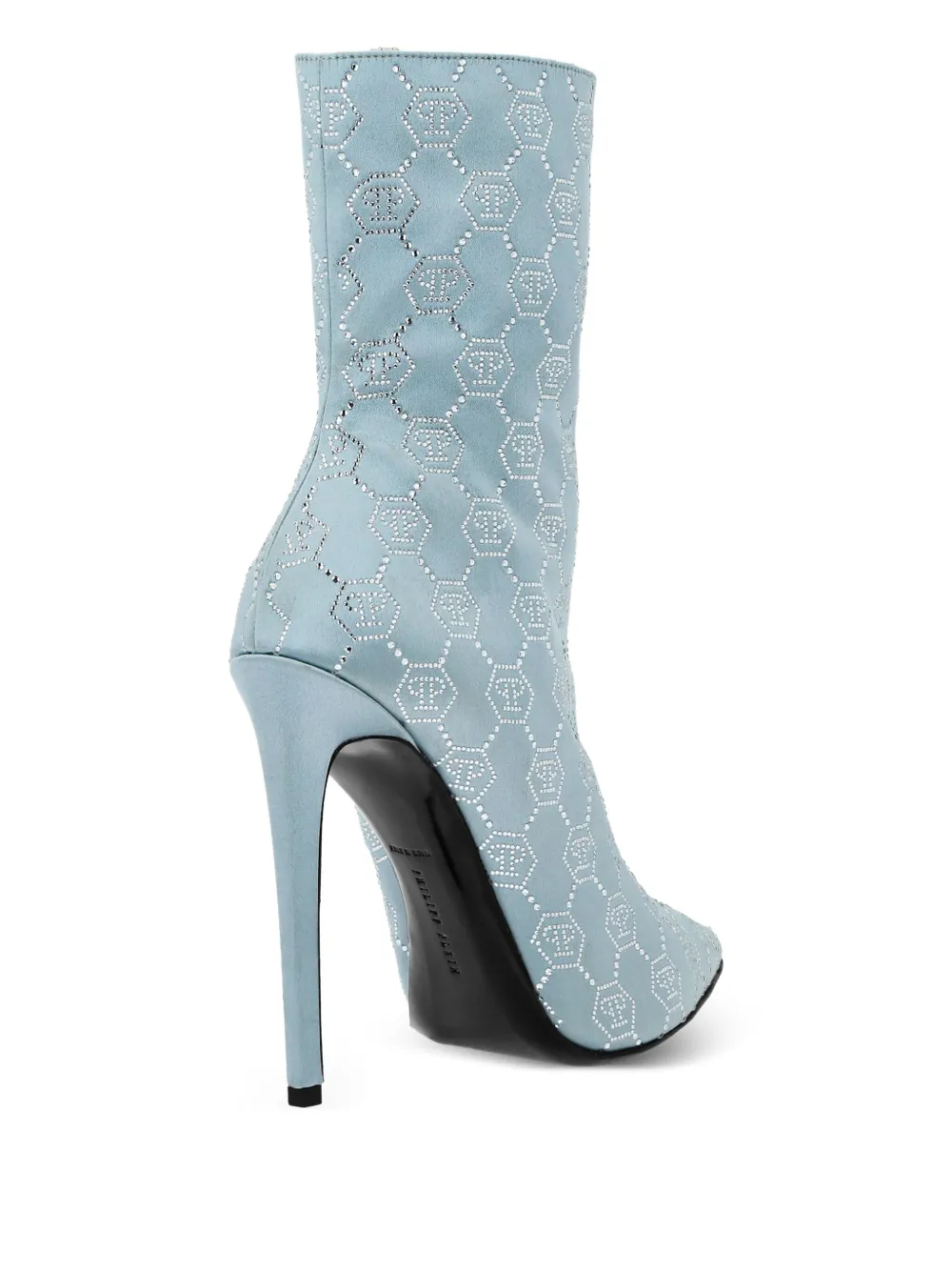 Philipp Plein 120 mm laarzen met puntige neus Blauw