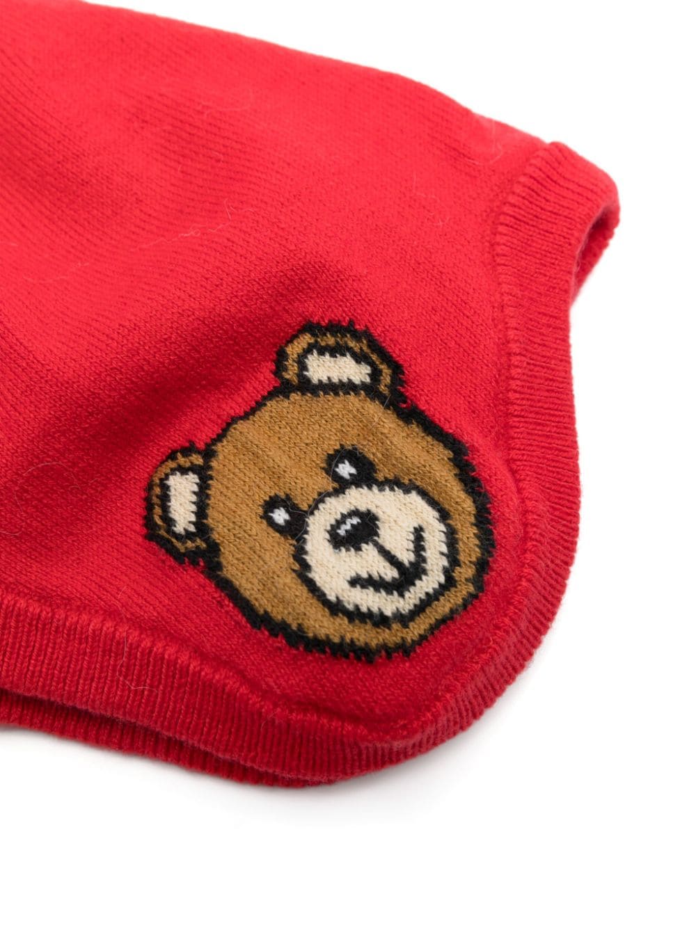 Moschino Kids pompom-detailed beanie - Rood