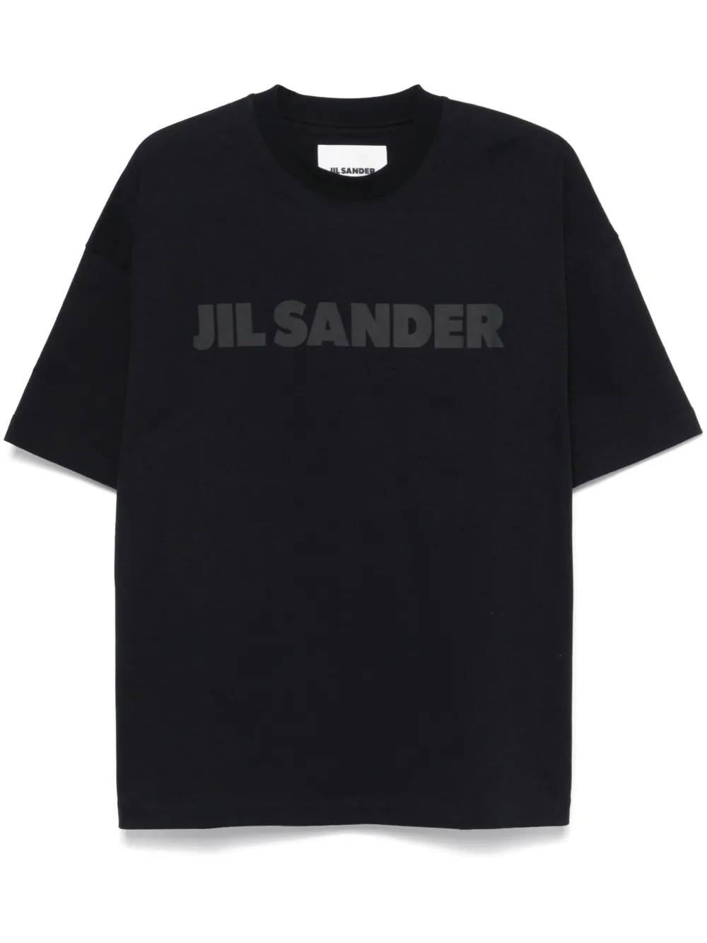 Jil Sander Cotton Jersey Logo T-shirt In Black