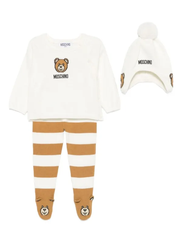 Moschino Kids テディベア パンツセット | ホワイト | FARFETCH JP