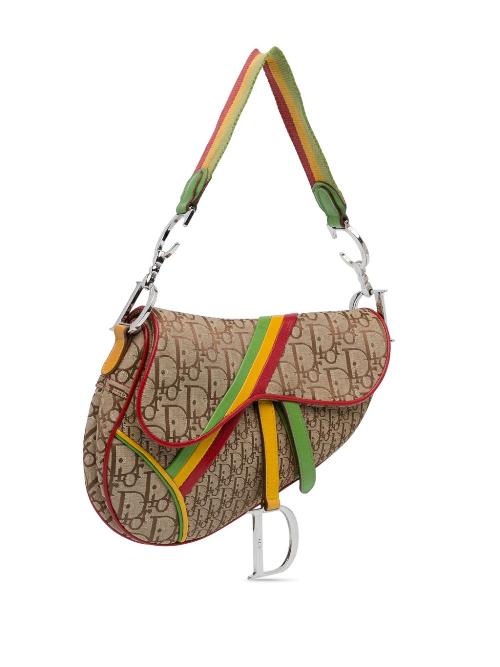 Christian Dior 2004 Diorissimo Rasta Saddle shoulder bag Women