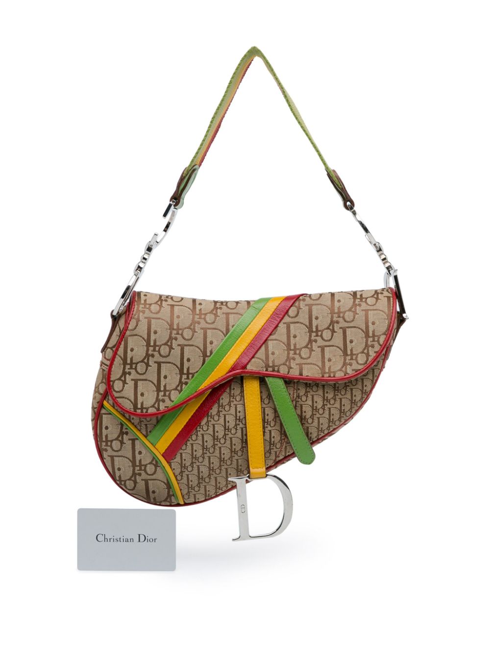 Christian Dior 2004 Diorissimo Rasta Saddle shoulder bag Women