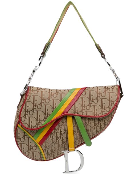 Cheap Christian Dior 2004 Diorissimo Rasta Saddle shoulder bag Women