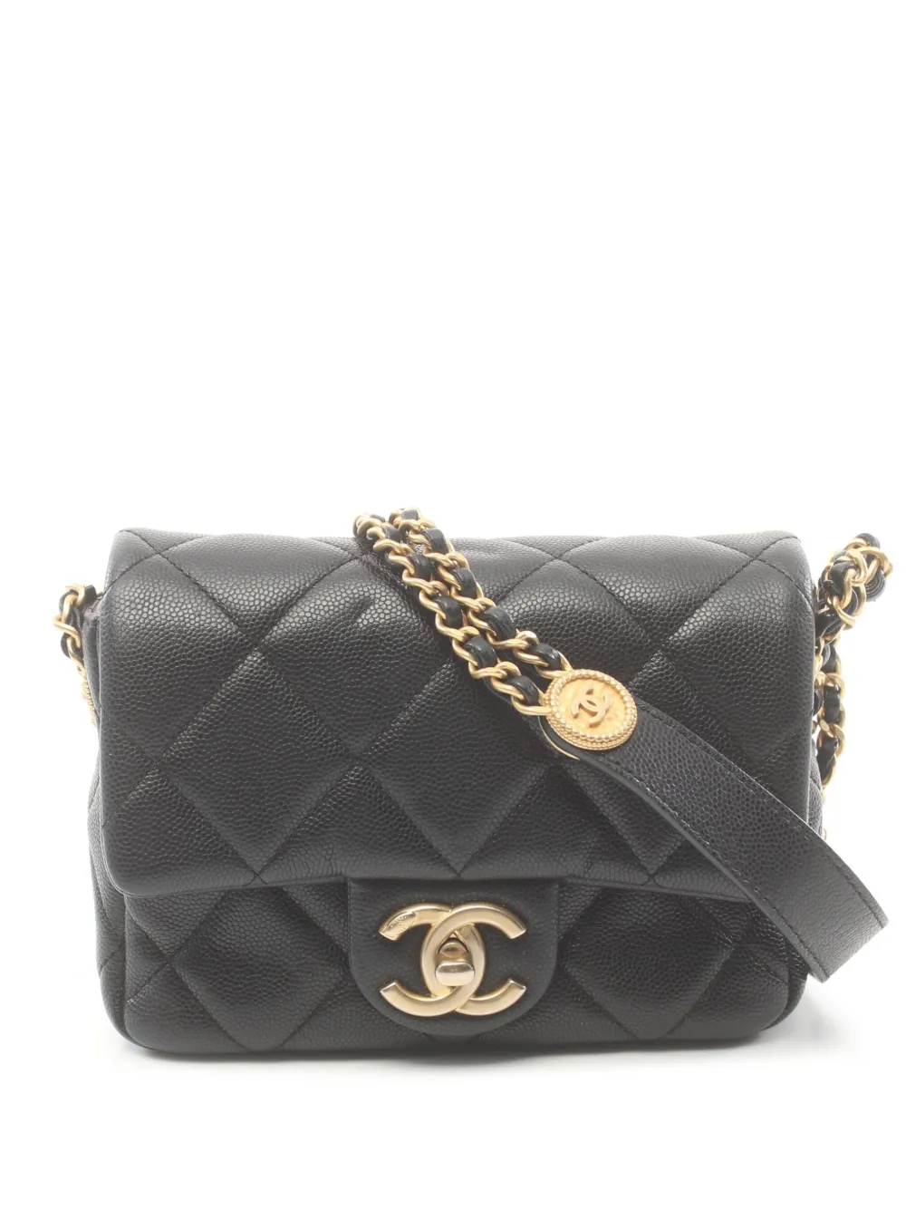 CHANEL Pre-Owned 2020s CC diamond-quilted shoulder bag – Black