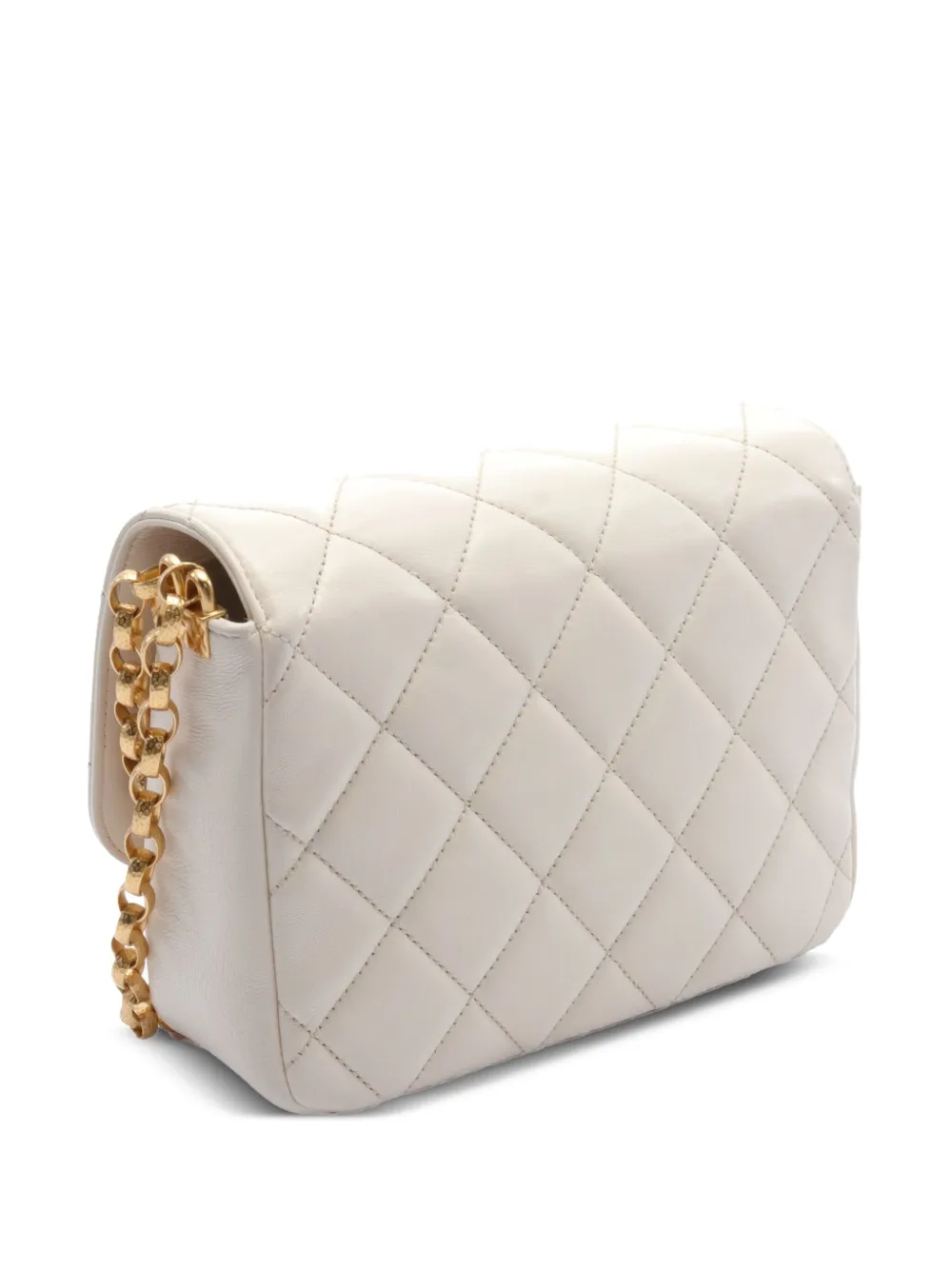 CHANEL Pre-Owned 2020-2021 diamond-quilted shoulder bag - Wit