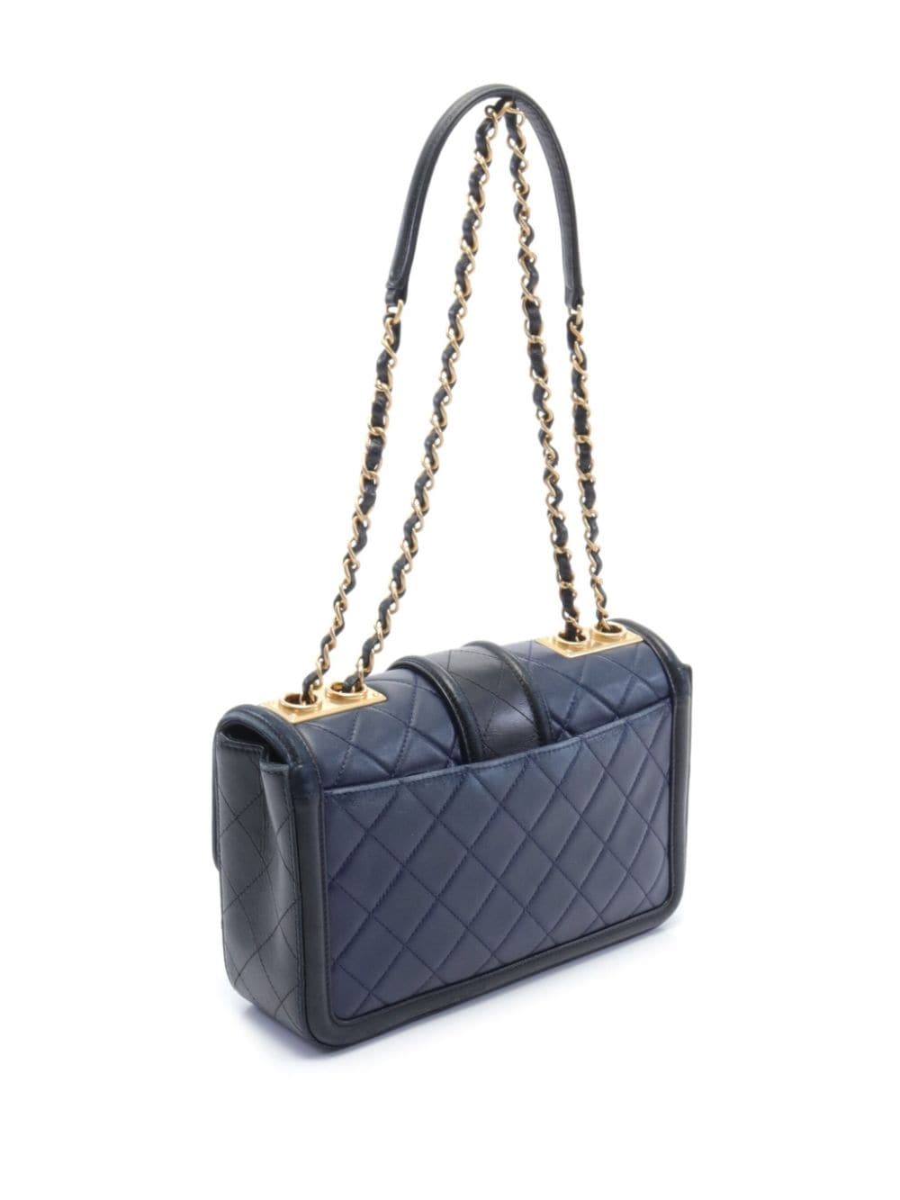 CHANEL Pre-Owned 2016-2017 diamond-quilting shoulder bag - Blauw