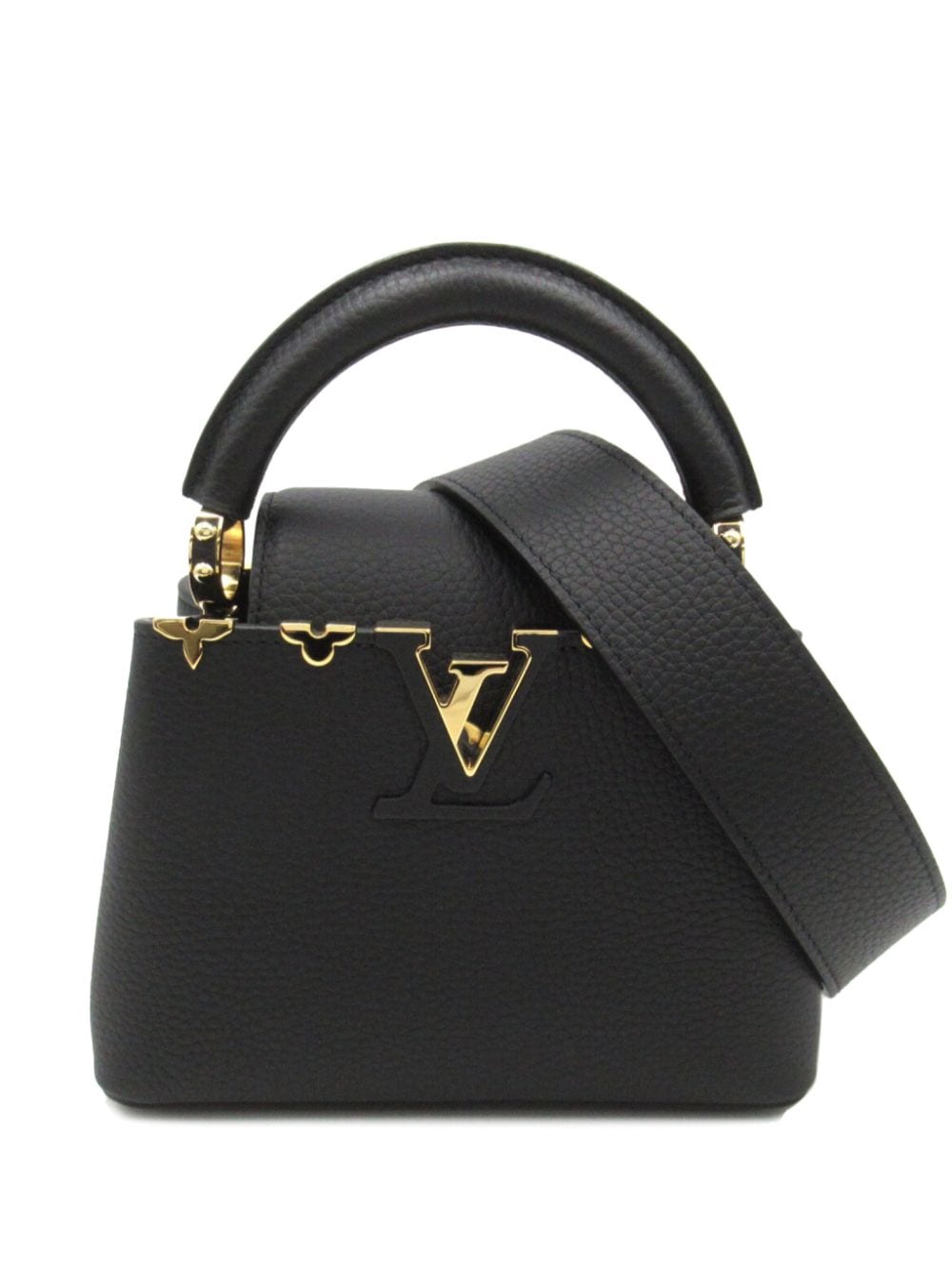 Louis Vuitton Pre Owned 2021 Mini Capucines Shoulder Bag Black FARFETCH UK