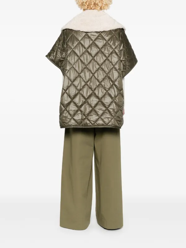 関税込 MONCLER PADDED CAPE Moncler Padded Cape | Green | FARFETCH UK