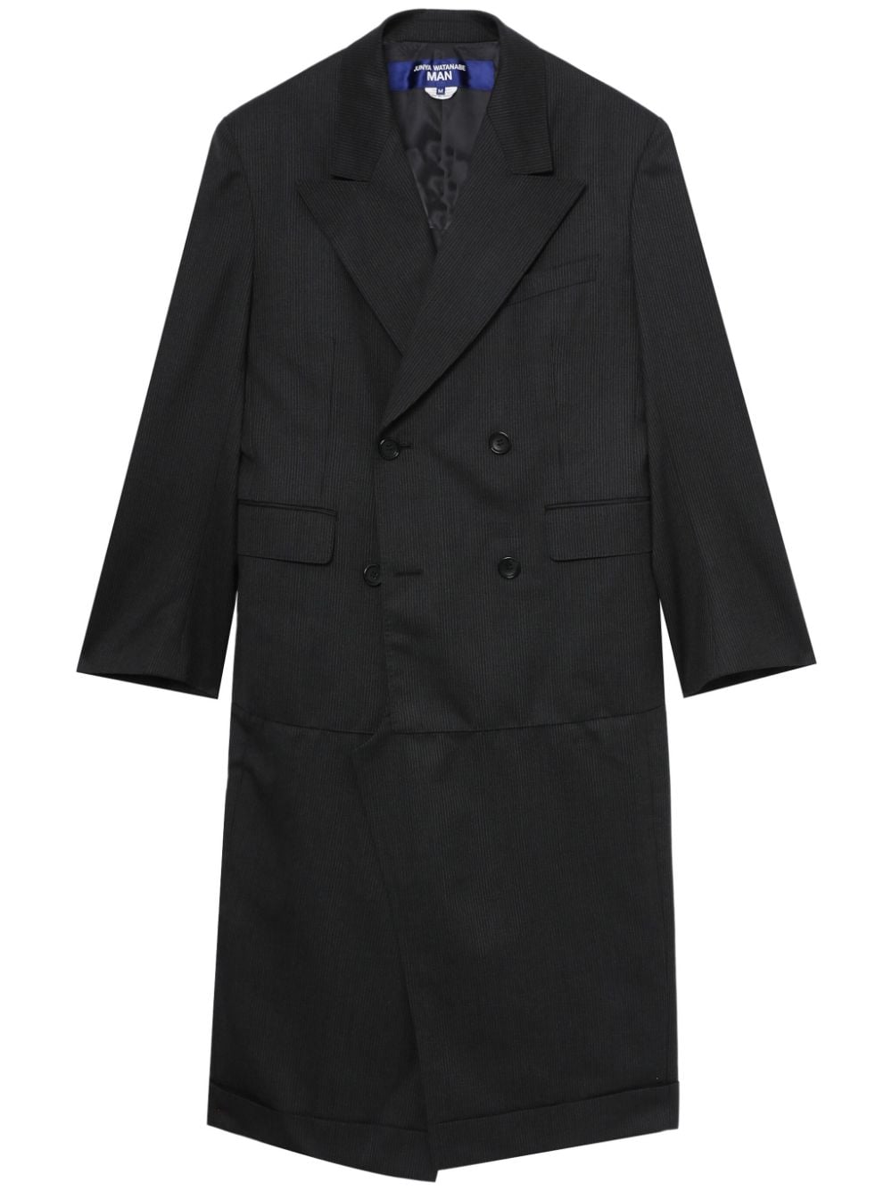 Junya Watanabe MAN double breasted coat - Grigio