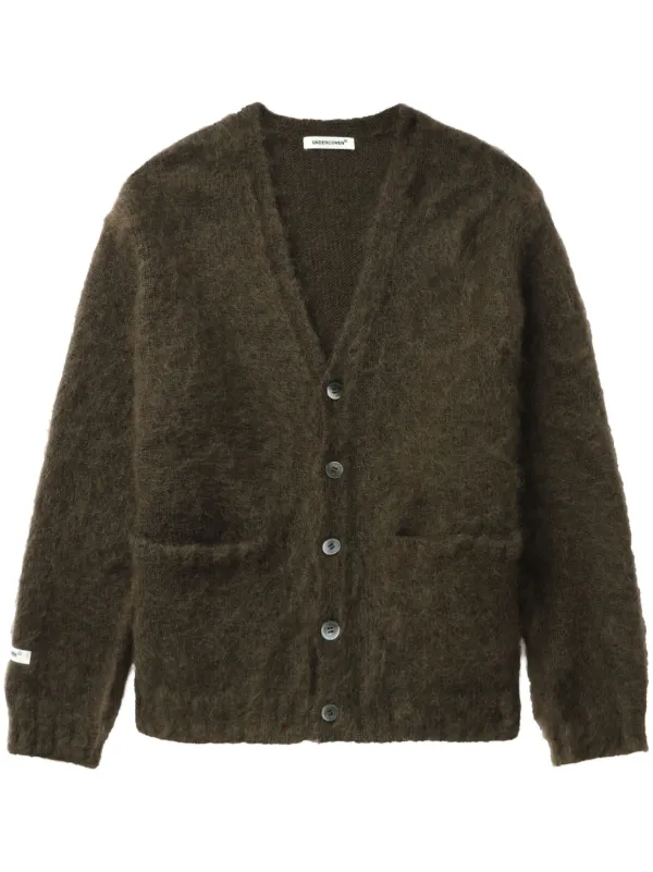 UNDERCOVER ダメージ加工 カーディガン サイズ2 グリーン Undercover カーディガン | グリーン | FARFETCH JP