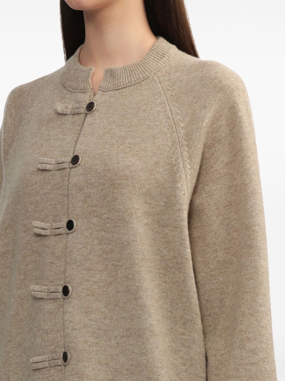 Shop Y's Wool Cardigan In Neutrals