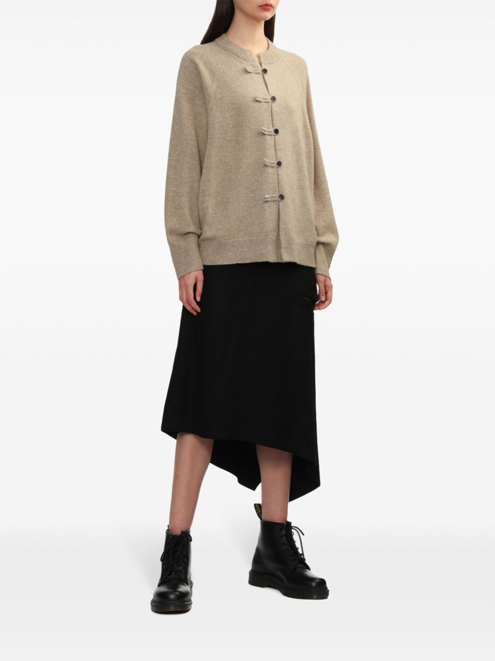 Shop Y's Wool Cardigan In Neutrals