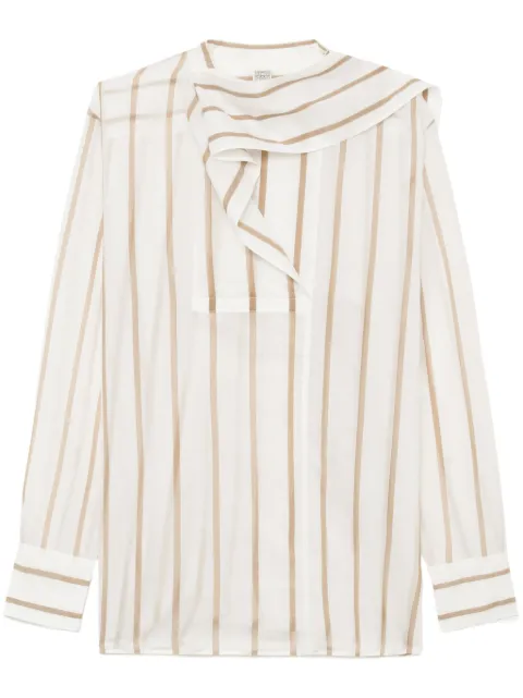 TOTEME scarf-attached detailing shirt 