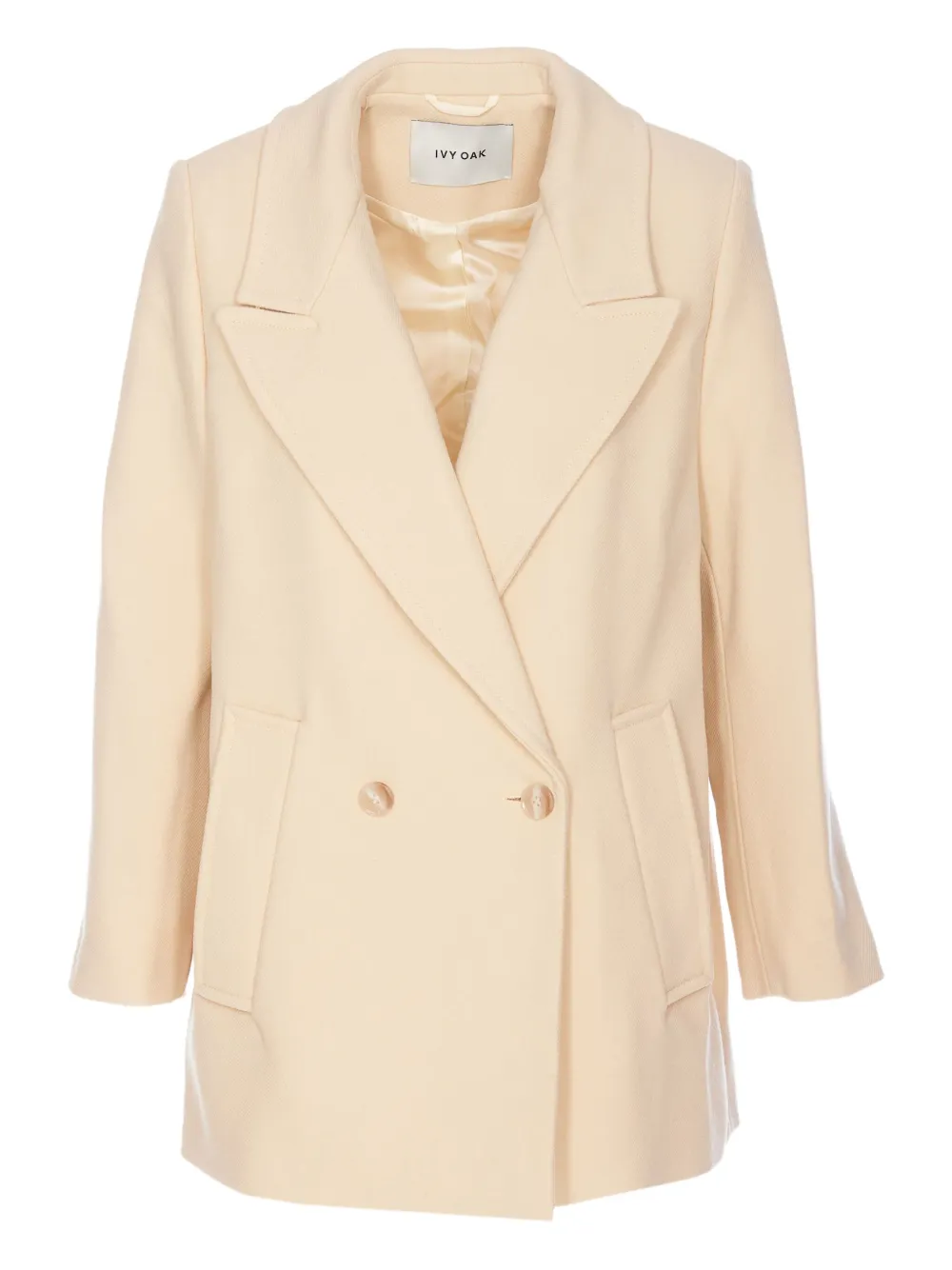 Shop Ivy & Oak Double-breasted Blazer In Neutrals