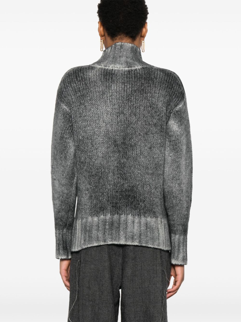 Shop Avant Toi Faded Sweater In Grey