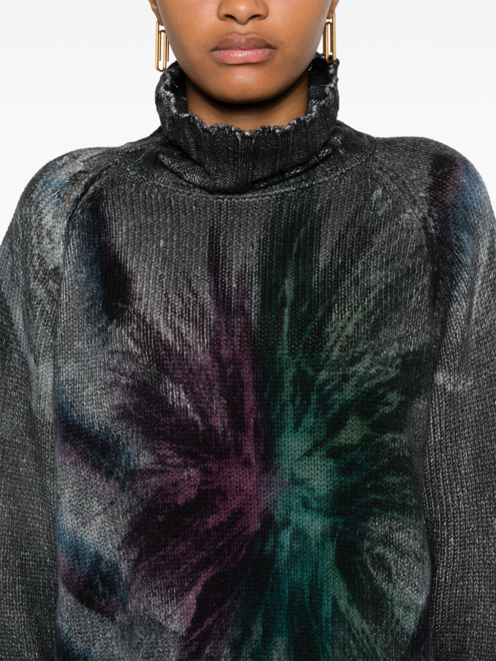 Shop Avant Toi Abstract-print Sweater In 黑色