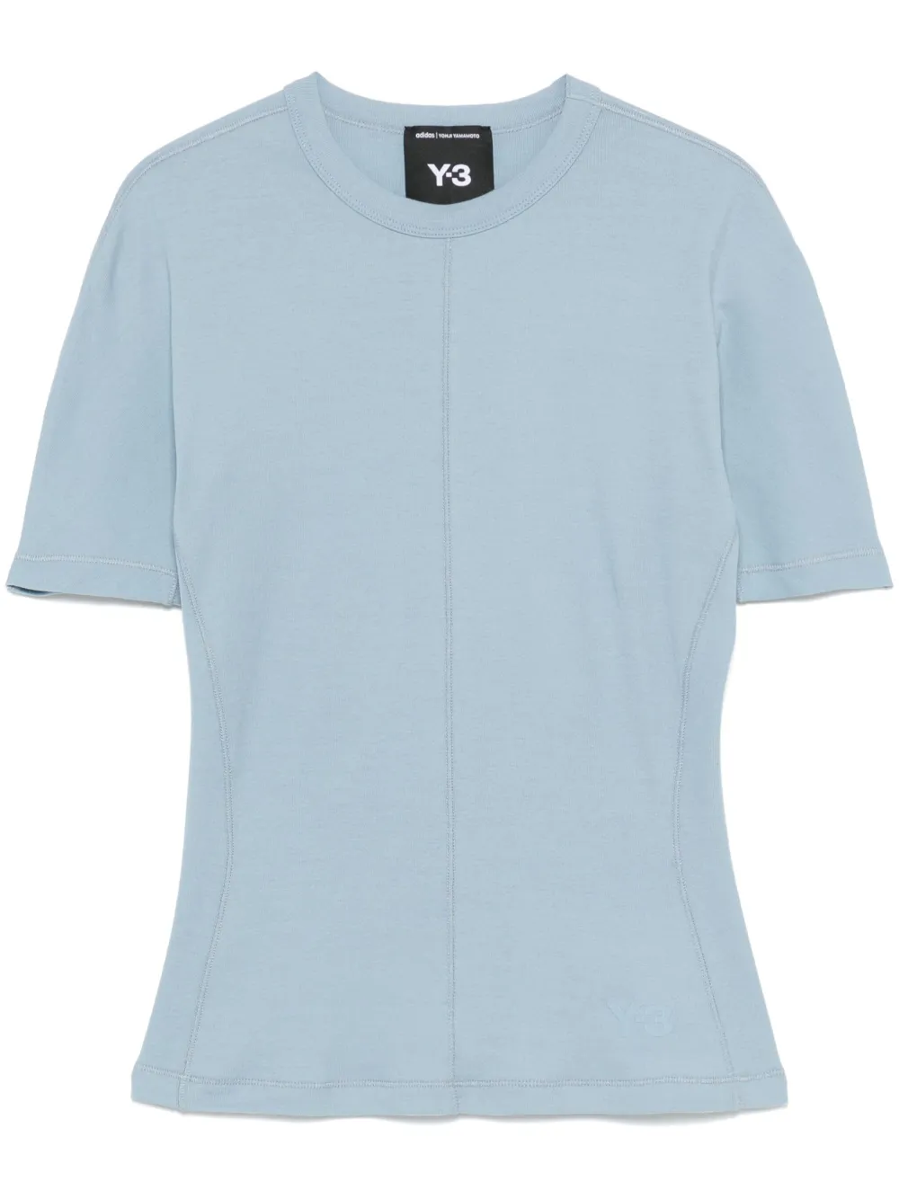 Shop Y-3 Raised-logo T-shirt In Blue