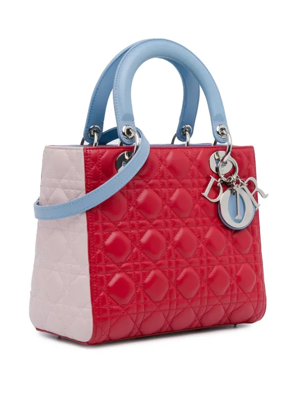 【Christian Dior】カナージュレディディオールサッチェルバッグ Christian Dior Pre-Owned 2014 レディ ディオール カナージュ
