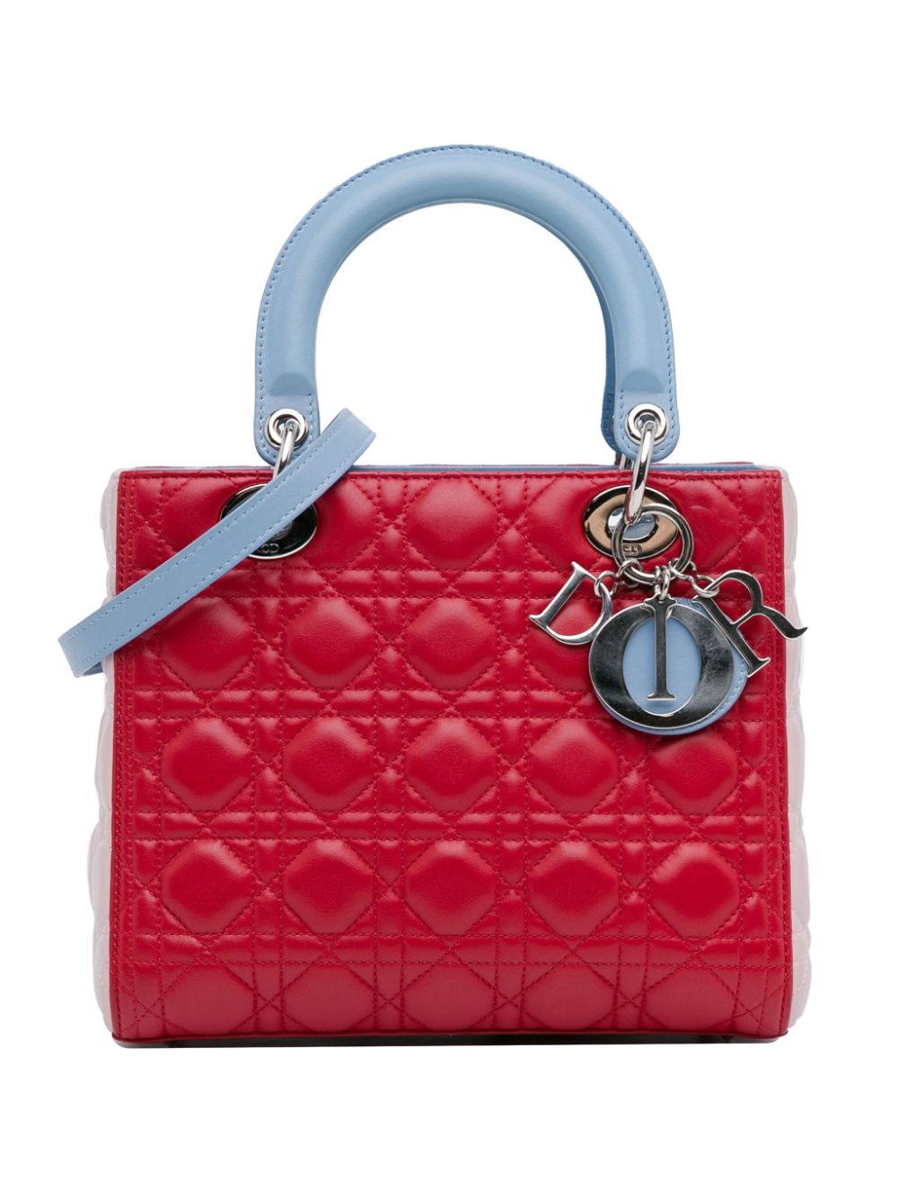 Lady dior bag in red lambskin sale