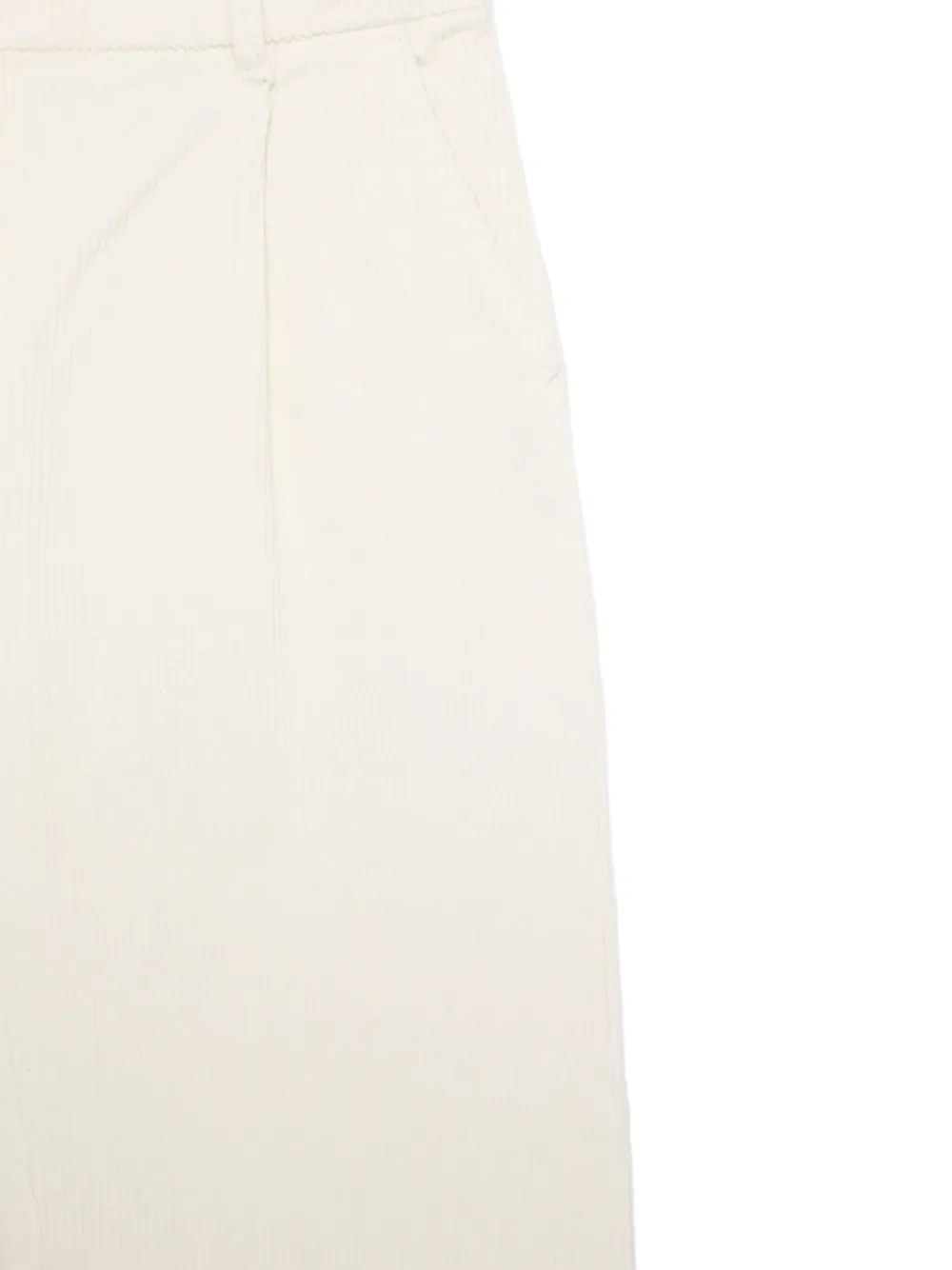 Moschino Kids Ribfluwelen broek Wit