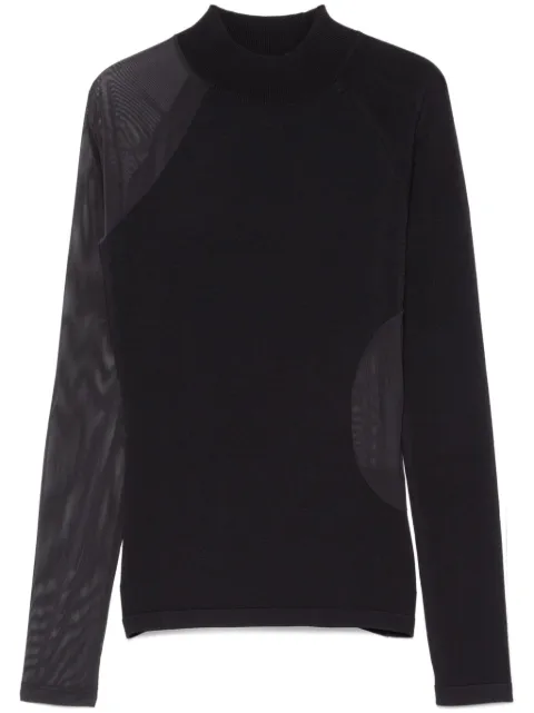 Y-3 mesh-detailing top