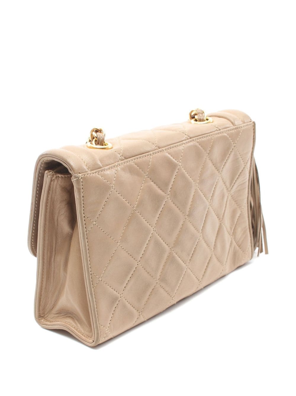 CHANEL Pre-Owned 1989-1991 BB gewatteerde schoudertas - Beige