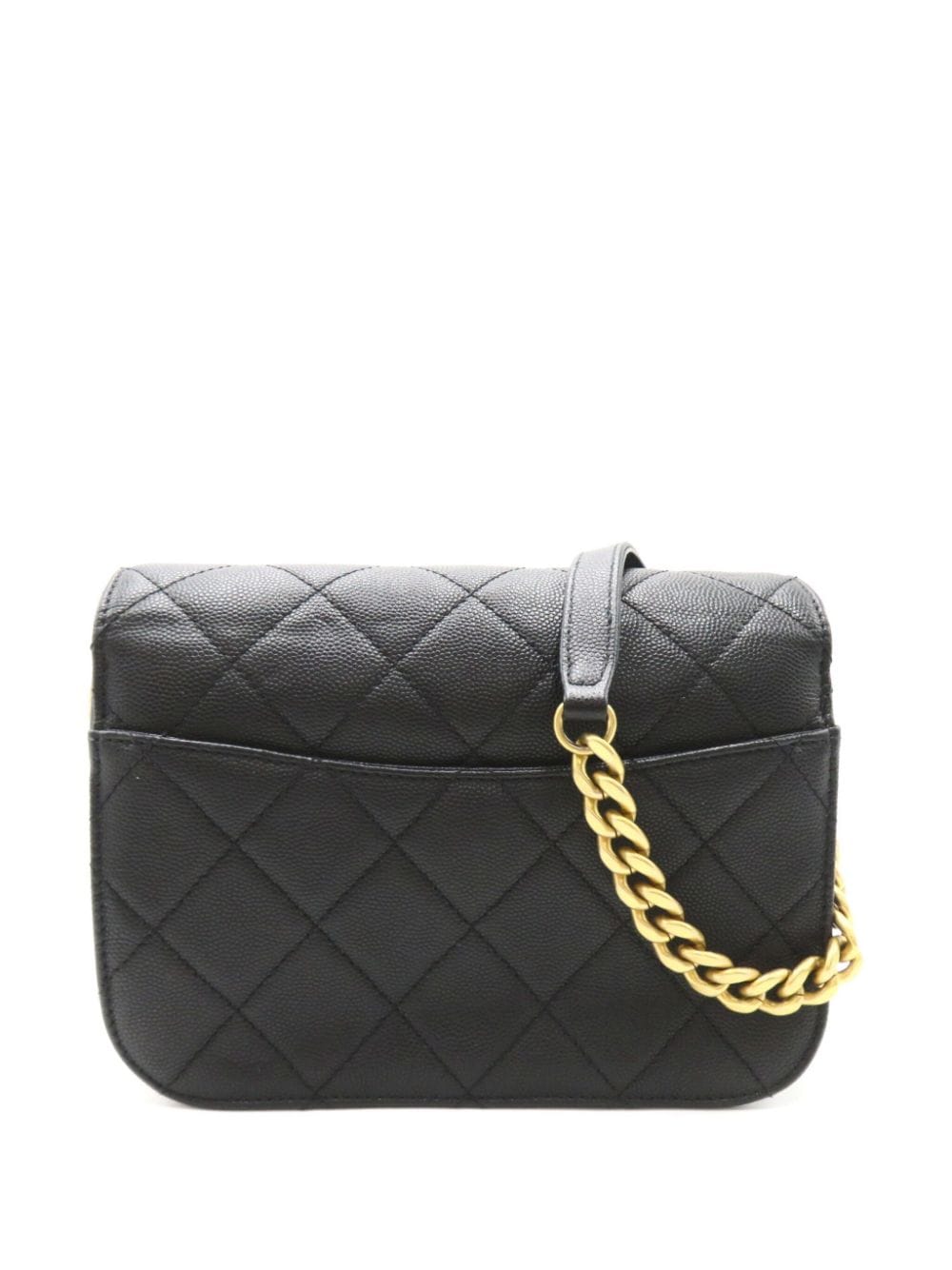 CHANEL Pre-Owned 2020 matelasse chain shoulder - Zwart