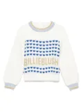 Billieblush intarsia-logo sweater - White