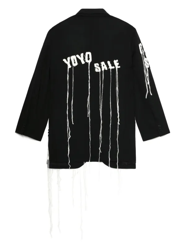 GAKUHIRO様 Yohji Yamamoto Embroidered Blazer | Black | FARFETCH