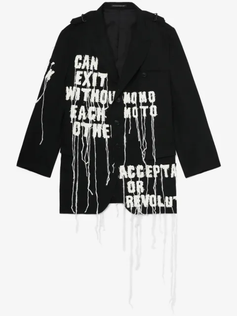Yohji Yamamoto embroidered blazer