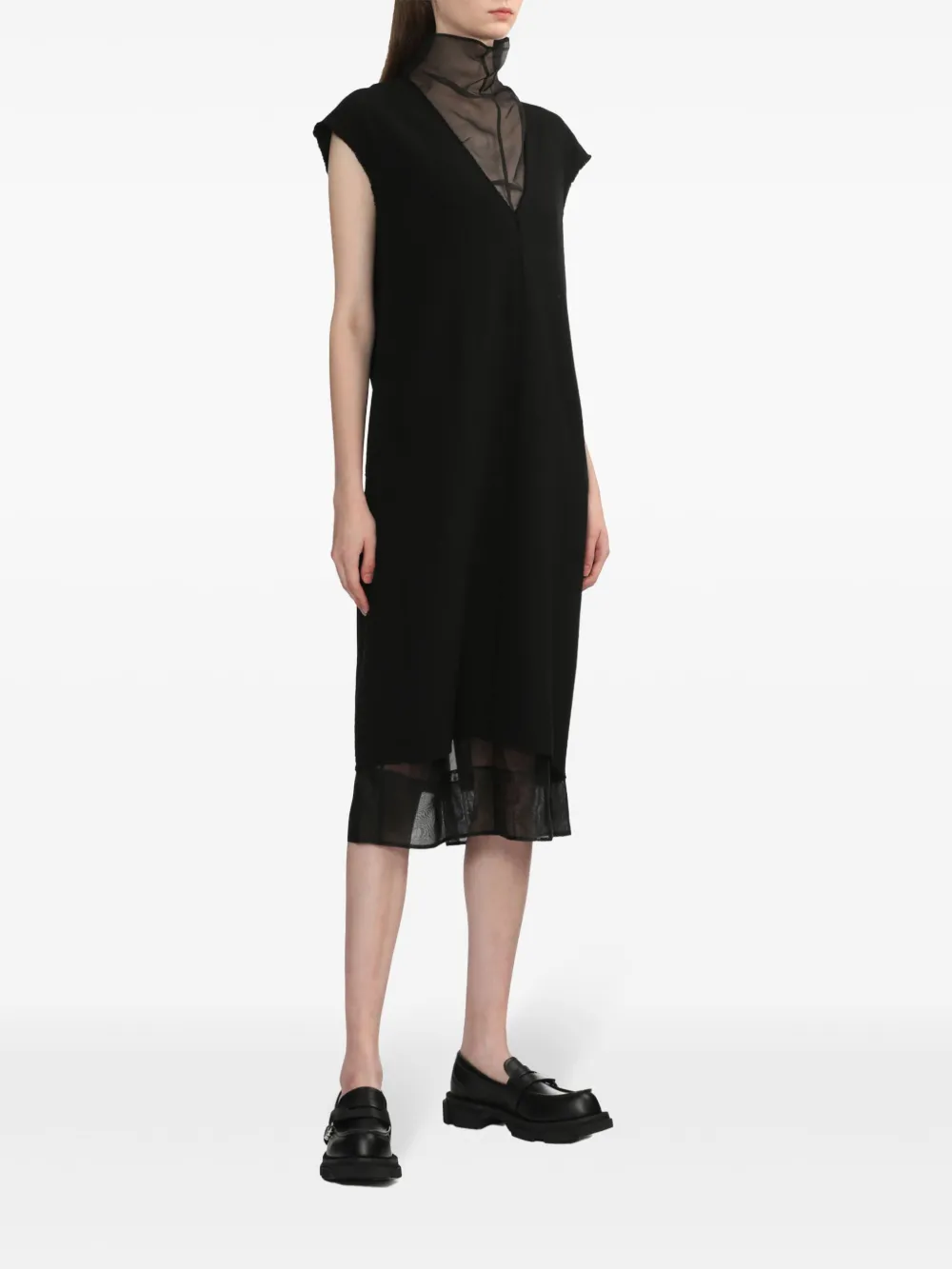 Tibi Melee midi dress - Black