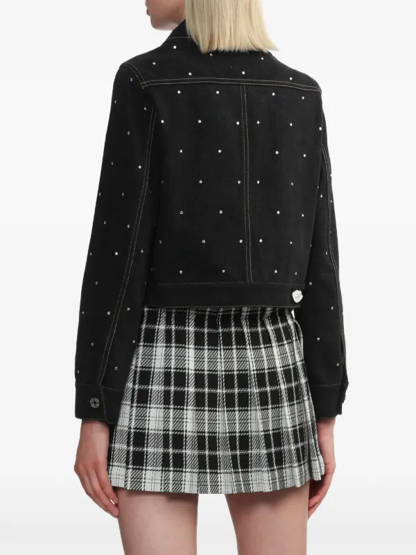 SJYP rhinestone-embellished Jacket | Black | FARFETCH JO
