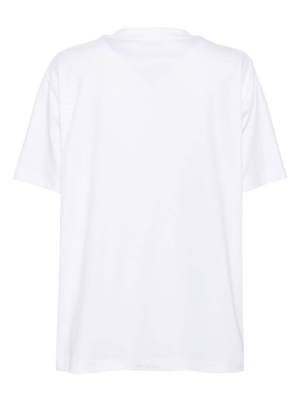 Shop We11 Done Pillow Logo T-shirt In Weiss