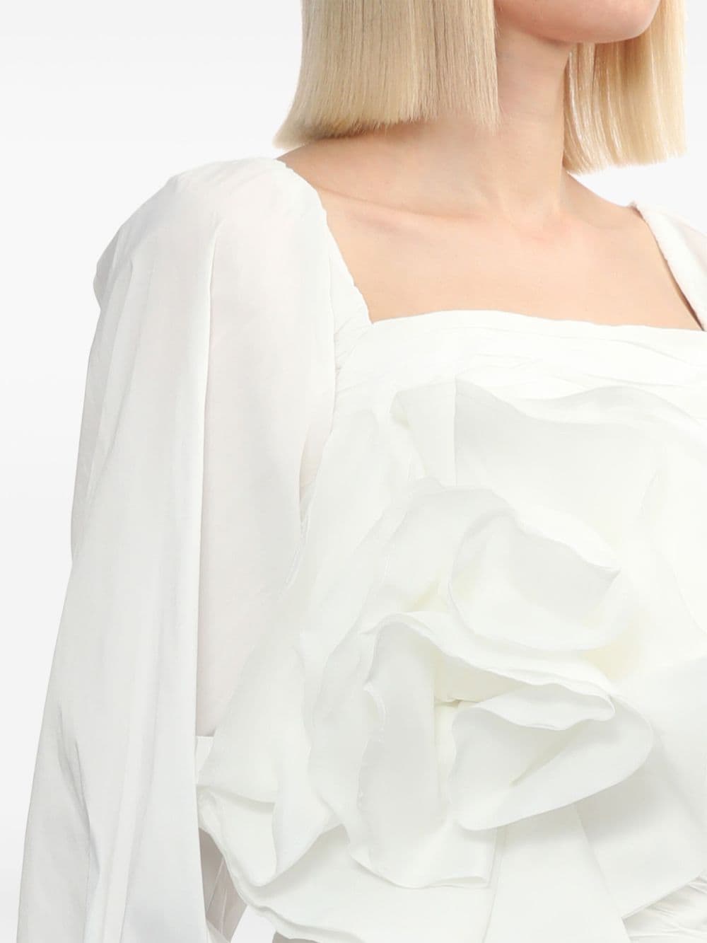 Shop Aje Parallels Spiral Blouse In White