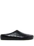 Marine Serre Moon-embossed slippers - Black