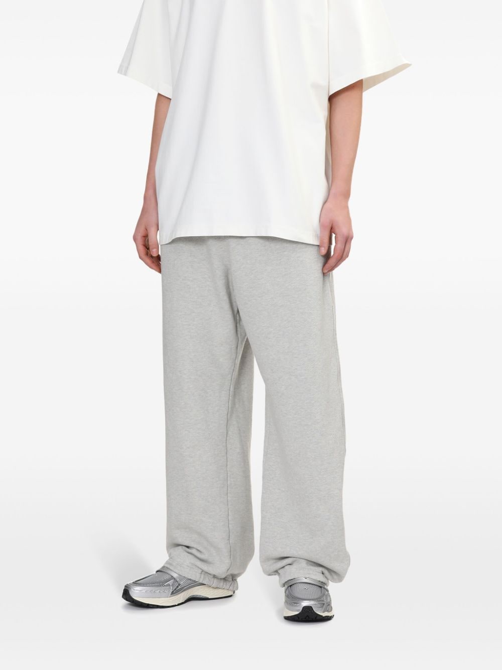 Shop Hed Mayner Cotton Track Pants In Grey