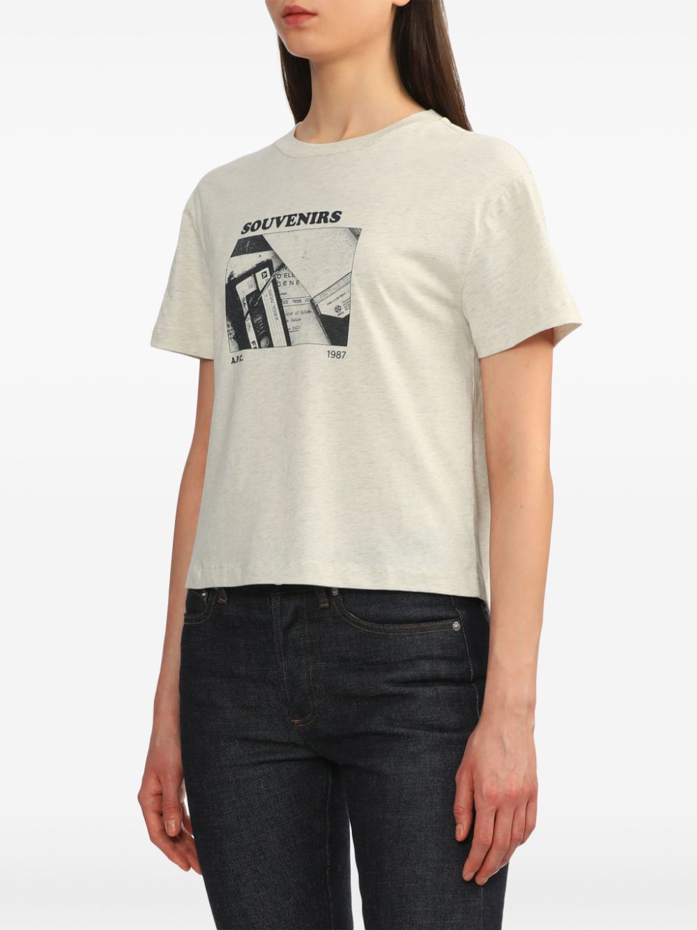 Shop Apc Souvenirs T-shirt In Neutrals