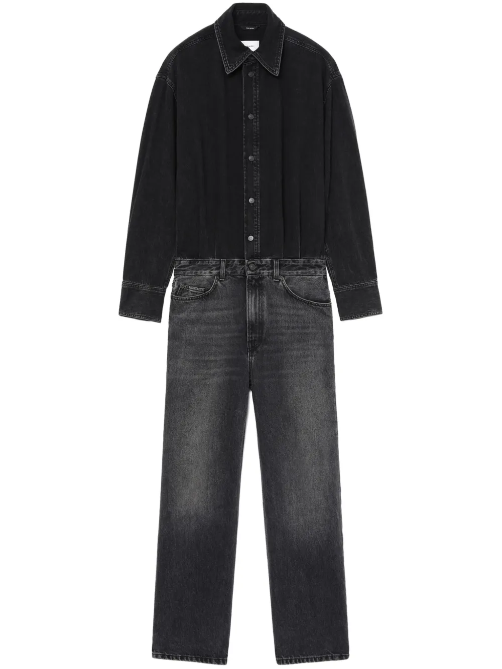 Haikure Tessie Denim Jumpsuit In Black