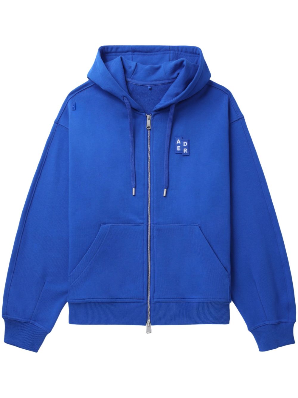 Ader Error TRS Tag zip-up hoodie - Blue