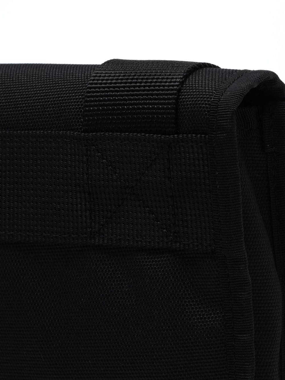 Shop Comme Des Garçons Homme Deux Logo-embroidered Messenger Bag In Black