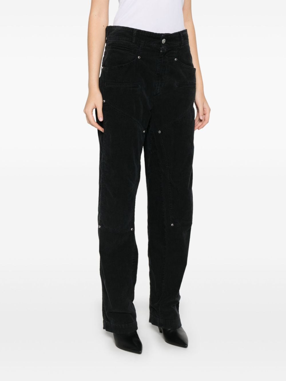 Shop Isabel Marant Emmy Trousers In Black