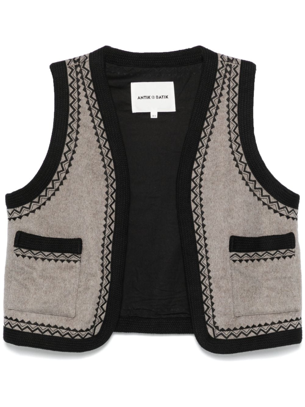 Antik Batik William gilet - Marrone